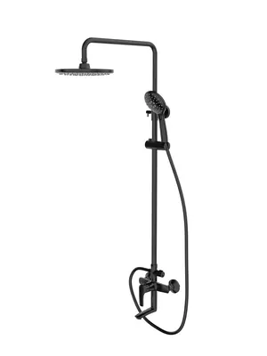 Душевая система IDDIS верхний/ручной душ, 3 режима, черный матовый BL3Fi06