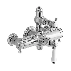 Смеситель Nicolazzi Thermostatico для душа настенный, термостат, ручки P.M.Blanc, хром 4917CR78