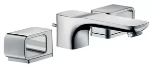 Смеситель Axor 11041 для умывальника двухзахватный на 3 отверстия, д/к, излив 141 мм