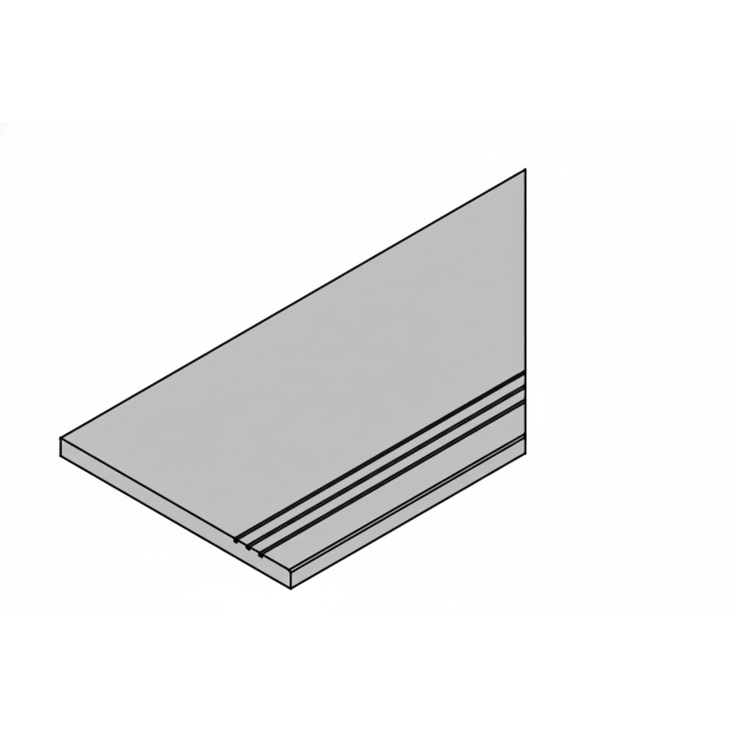 Italon Magma (Магма) 620090001381 X2 Сильвер бортик грип правый 30x60 матовая