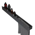 Полка FLOW Double 1000х92х90 настенная, полотенцедержатель справа, черный Fl--d100п-ч