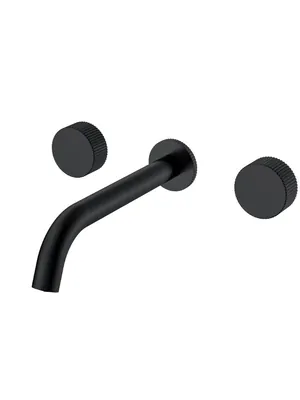 Смеситель Boheme 152-2-B.3 для раковины, встраиваемый, двухзахватный, ручки:linea, черный