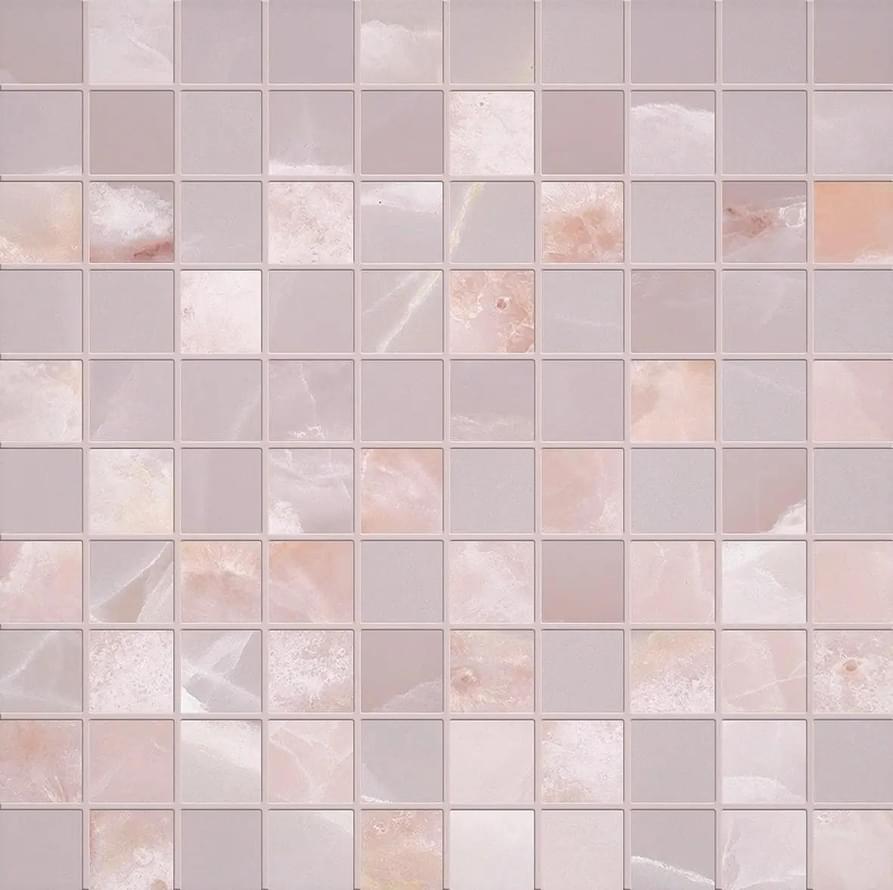 мозаика Tele Di Marmo Onyx Mosaico 3x3 Pink Silktech 30x30