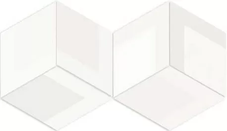 Flow Diamond Decor White 24X14 матовая