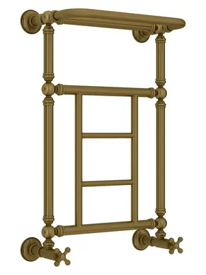 СУНЕРЖА 1452 Полотенцесушитель 660х400 состар.бронза, с полкой, нижнее подкл. 05-0282-6640