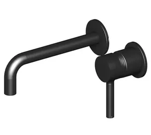 Смеситель для раковины Zucchetti ZP6030.N6 встраиваемый, внешняя часть, черный soft touch