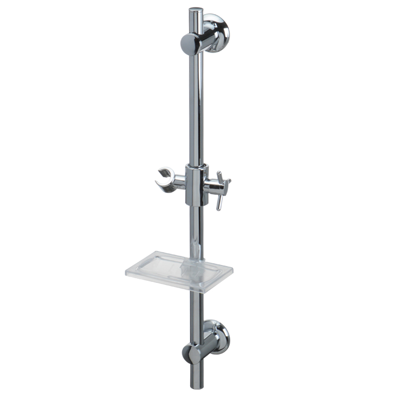 стойка для душа с мыльницей d22мм, L=600мм нерж., ABS, хром MELODIA MKP20120BL