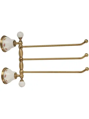 Migliore Полотенцедержатель тройной поворот. 35 см керамика, бронза ML.PRO-60.554.BR