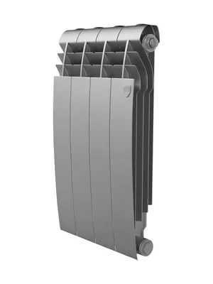 Радиатор биметаллический, 4 секциии ROYAL THERMO B ВШГ:574х320х87, 740Вт, серебро, НС-1682277