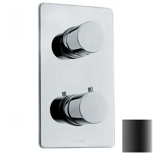 Смеситель для душа Bossini Z00002073 встраиваемый, на 1-5 выходов, внеш. часть, термост., черный