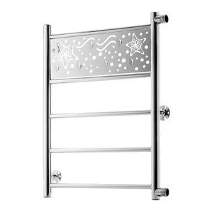 Полотенцесушитель Флагман "" 600х400 нерж. сталь, прямая, бок.правое под. с крючками