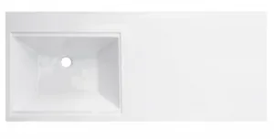 Раковина Estet Даллас 115 из литьевого мрамора (1150х480) левая, белая ФР-00001936