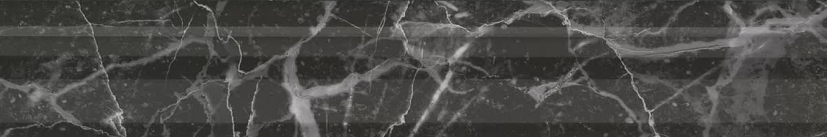 бордюр Коррер Бордюр Багет Чёрный Глянцевый Обрезной 5x30