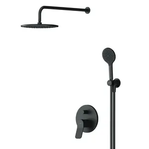 Душевая система AM.PM FB85A1RH22 встраиваемый смеситель, верхний/ручной душ, черный матовый