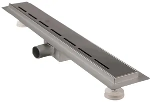 Душевой лоток L 700мм, H 70мм, из нержавеющей стали с решеткой, FL.700.027