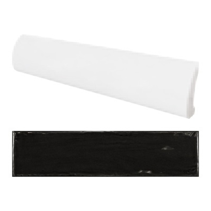 Equipe Cottage 23119 Pencil Bullnose Black 3x15 глянцевая