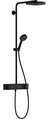 Душевая система Hansgrohe Showerpipe 260 1jet с термостатом EcoSmart,черный мат. 24221670