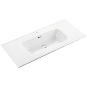 Раковина накладная Ceramicanova 910х465х180 перелив, отв. под смеситель, белый CN7002