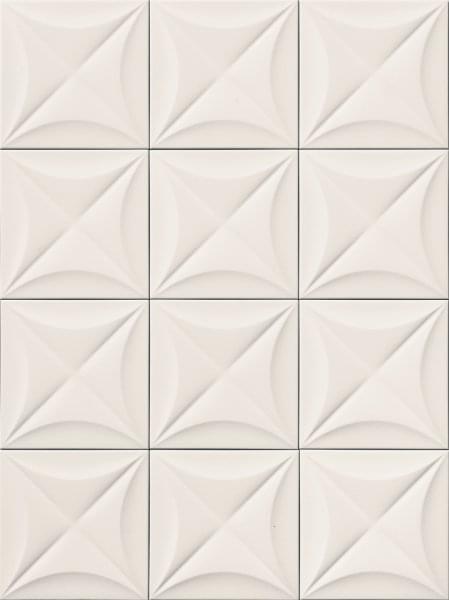 декор 4D Flower White 20x20