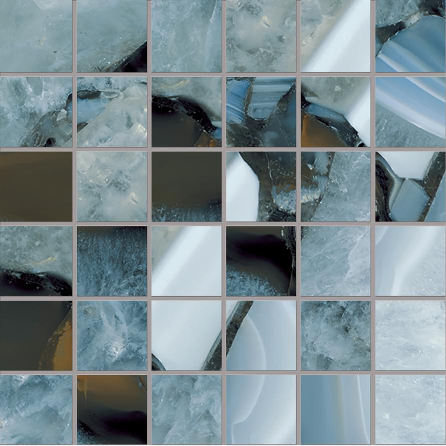 мозаика Tele Di Marmo Precious Mosaico 5x5 Agate Azure Lappato 30x30