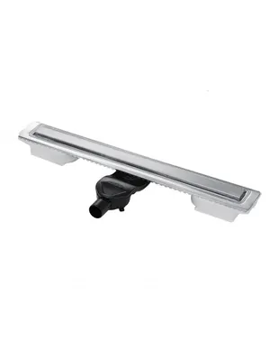 Душевой лоток BERGES 700, матовый хром, боковой выпуск S-сифон D50 H60, 090138