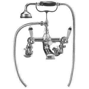 Смеситель для ванны настенный Devon&Devon BLD70MCR с лейкой и шлангом, хром