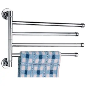 Полотенцедержатель Ledeme настенный, поворотный, четверной, хром L114
