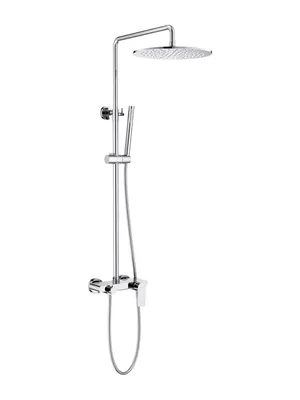 Душевая система Aquatek AQ2440CR для ванны/душа, однозахватный, верхний/ручной душ, цвет: хром