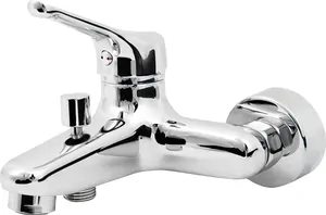 Смеситель для ванны/душа Paini Bari настенный,однозахватный,короткий излив,цвет: хром 39CR11105LMKM