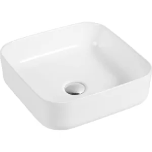 Раковина накладная Акванет -1 385х385х140 без перелива и отв. под смеситель, белая 211280