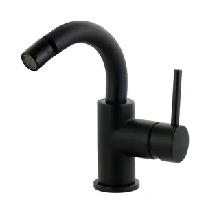 Смеситель для биде Migliore Black 31545 однозахватный, донный клапан, черный матовый