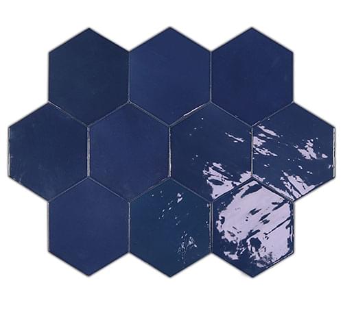 фон Zellige Hexa Cobalt 10.8x12.4