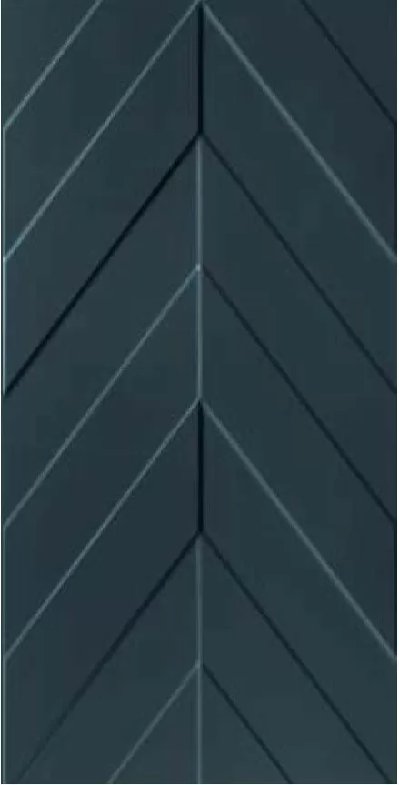 плитка 4D Chevron Deep Blue 80X40 матовая