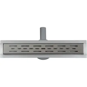 Душевой лоток L 900 мм, H 70мм, из нержавеющей стали с решеткой Лайн, сифон на 360°, блистер, 34104