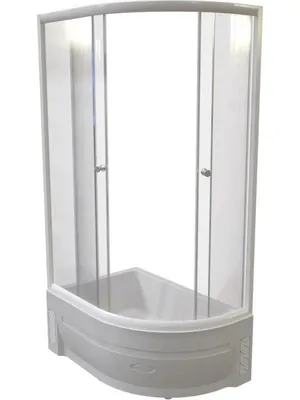 Душевой уголок Радомир (1200х800х1960) левый, стекло прозрачное, профиль белый, высокий поддон