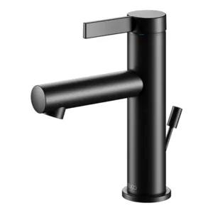 Смеситель Keuco 94 мм, для раковины, с донным клапаном, черный матовый 59502 371000