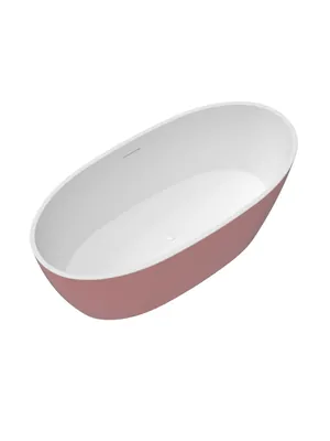 Ванна акриловая отдельностоящая toHit 1700х760х580, розовый матовый, овальная, TH08-041704