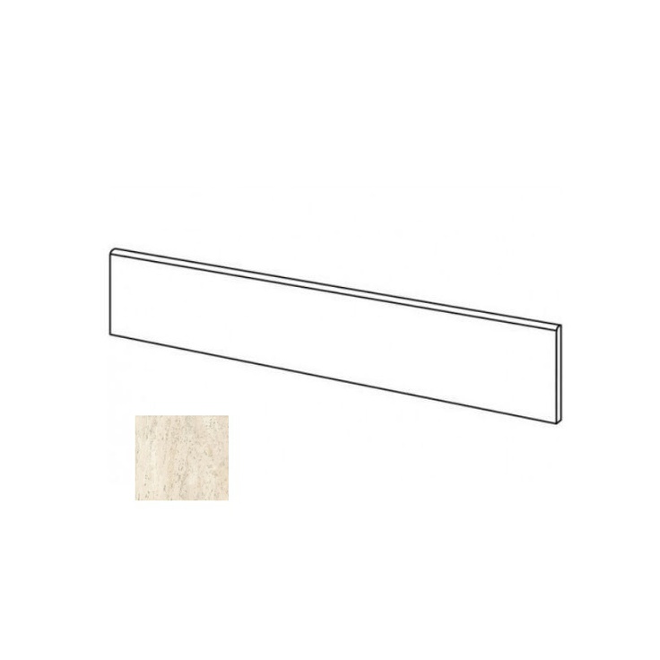 Impronta italgraniti I Travertini TR0176 Battiscopa Bianco Vein Cut 7x60 матовая