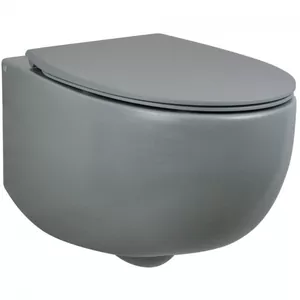 Унитаз подвесной AeT Italia 365x380x530 безободковый серый матовый S555T0R0V6116