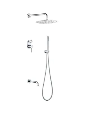 Душевая система Boheme 464-2-CR встраиваемая,верхний/ручной душ, с изливом, хром