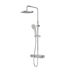 Душевая система AM.PM F0750A400 с термостатом, верхним душем 255мм, ручным душем 120мм