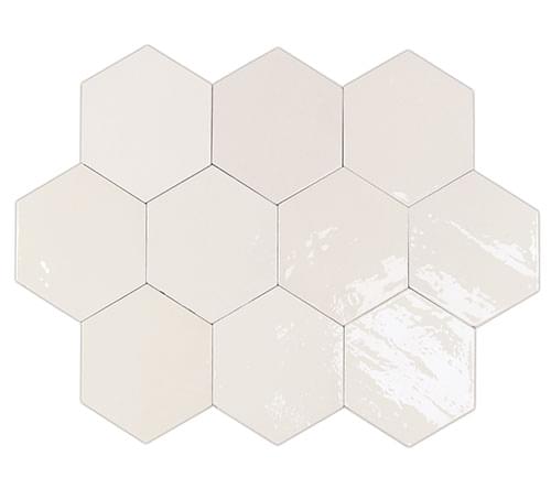 фон Zellige Hexa White 10.8x12.4