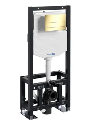 Инсталляция для унитаза WasserKRAFT с клавишей смыва, цвет: золото 61TLT.010.ME.PG04
