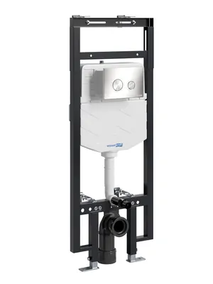 Инсталляция для унитаза WasserKRAFT с клавишей смыва, никель 58tlt.010.me.bn01
