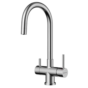 Смеситель для мойки Omoikiri нержавеющая сталь, с краном для питьевой воды 4994086 (OAK-IN-35)