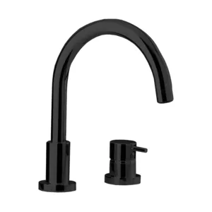 Смеситель для раковины CISAL New однозахватный, на 2 отверстия, д/к, черный матовый LN00125040