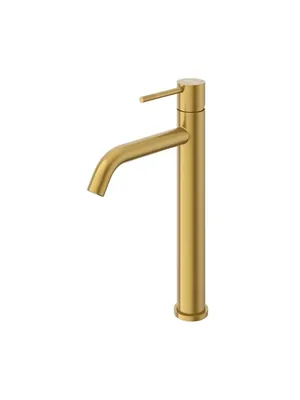 Смеситель CEZARES -LC1-BORO-W0 185 мм,для раковины,однозахват,фиксир.излив,браш.золото