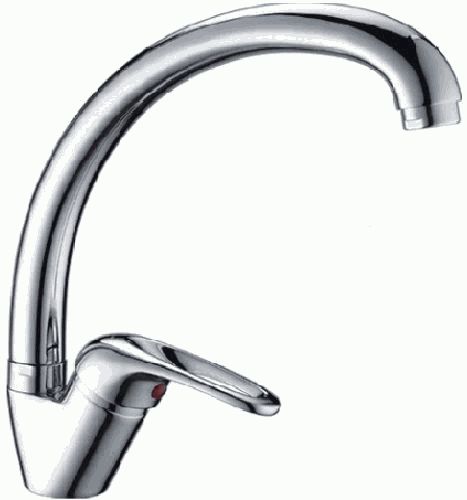 Смеситель Ledeme Н39-В для кухни, поворотный излив, однозахватный, хром L4139-B