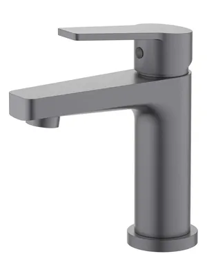 Смеситель для раковины Aquatek AQ1710BGM однозахватный, низкий излив 106мм, цвет: сталь оруж