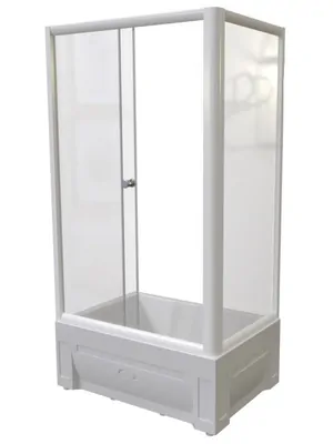 Душевой уголок Радомир L (1190х810х2270) стекло прозрачное, профиль белый, высокий поддон